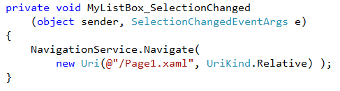 List Box Selection_Changed Event Handler